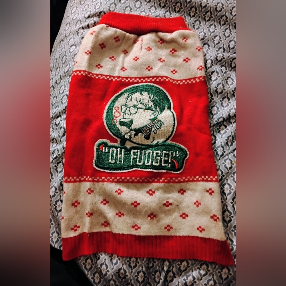 Christmas Story "Oh Fudge" Small Dog Sweater